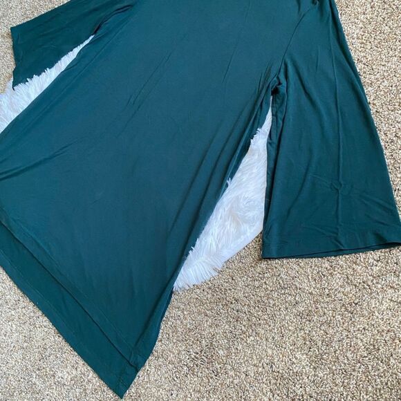 Eileen Fisher Stretchy Jersey Knit Dress Dark Teal Blue Womens Size Large - Picture 3 of 10